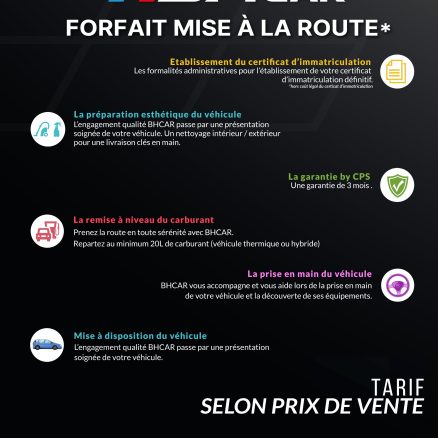 Frais de Mise à la route BH Car