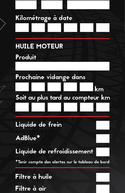 Étiquettes de Vidange BH Atelier